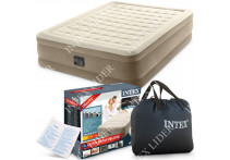 Intex 64428 Надувная кровать двуспальная с встроенным насосом,  152х203х46см